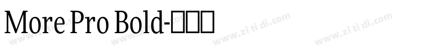 More Pro Bold字体转换
